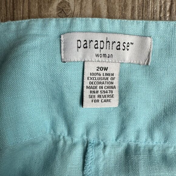 Paraphrase‎ Y2K Linen Embroidered Skirt Womens 20W Short Fairy Embroidered Vtg - Picture 3 of 8